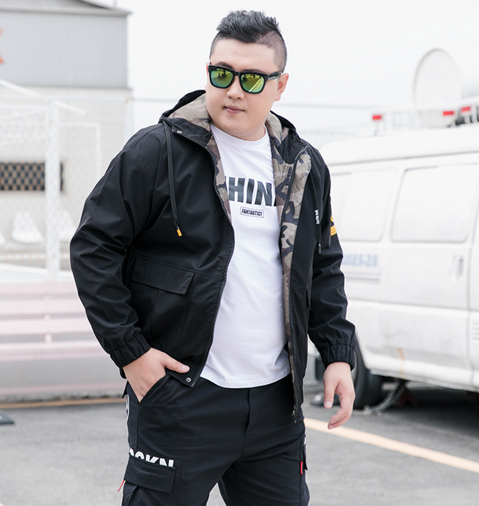 Archie | Men's plush lined hooded jacket in sizes up to 9XL