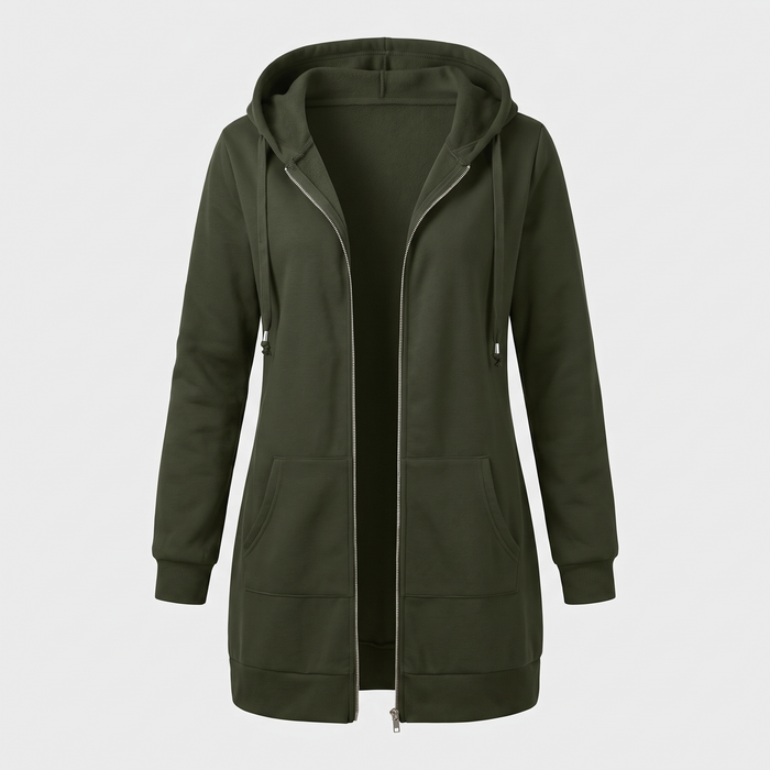 ROSAMUND COSY ZIP HOODIE COAT