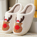 Pair of reindeer Christmas slippers