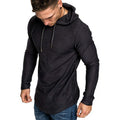 Man in a slim fit pullover hoodie
