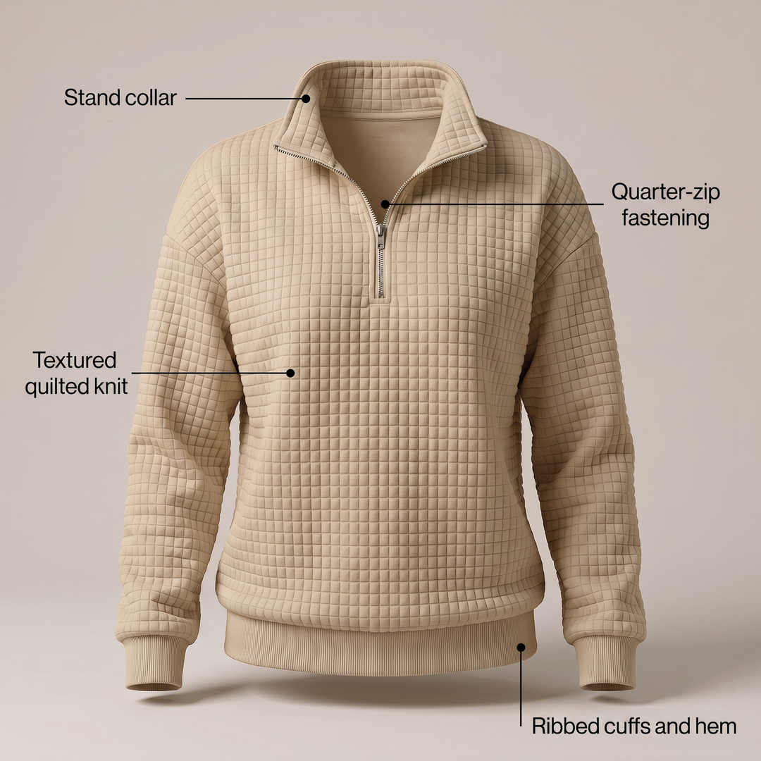 ROSALIE TEXTURED ZIP Jumper