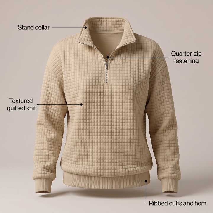 ROSALIE TEXTURED ZIP Jumper