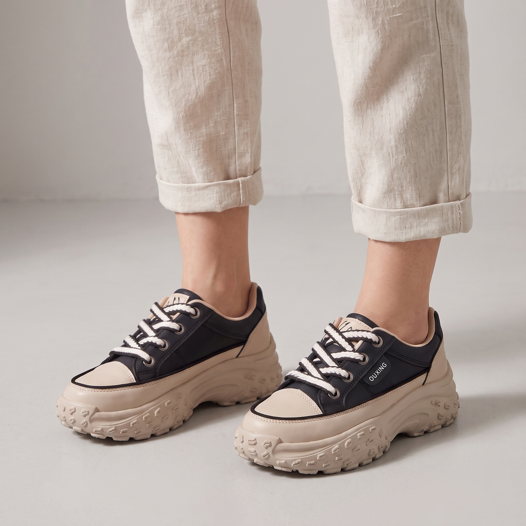 MAISIE RETRO PLATFORM TRAINERS