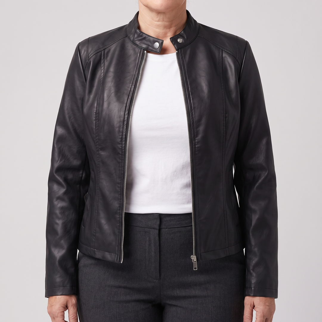 ODETTE CROPPED LEATHER JACKET
