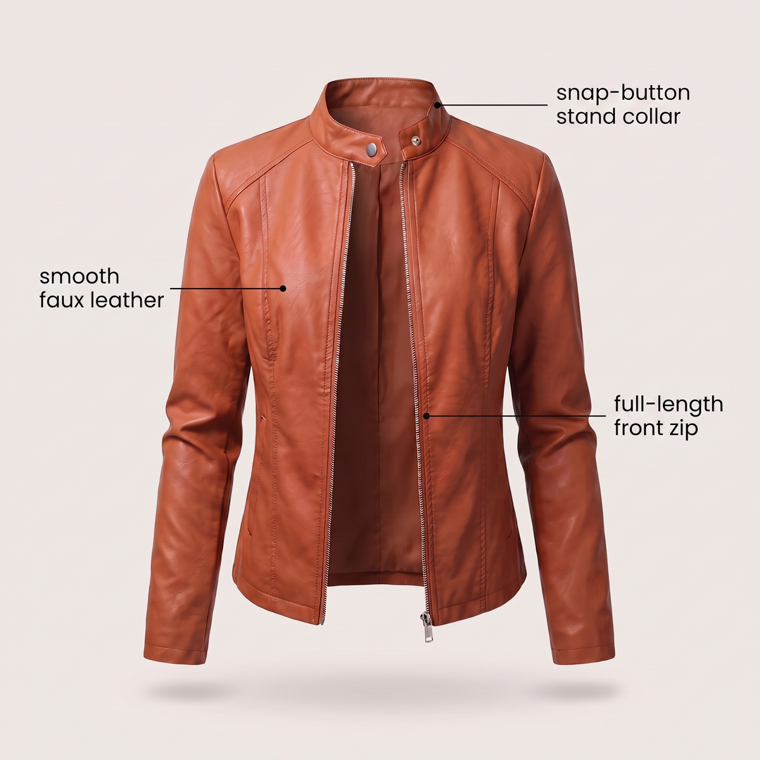 ODETTE CROPPED LEATHER JACKET