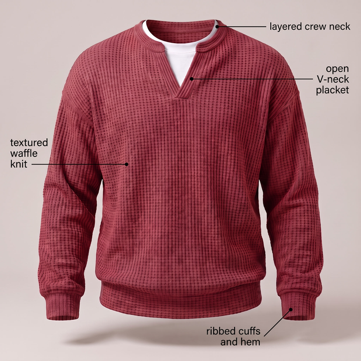 COSY LAYER WAFFLE TOP