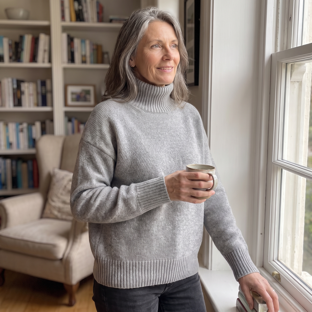 ISABELLA CASHMERE HIGH-NECK Jumper