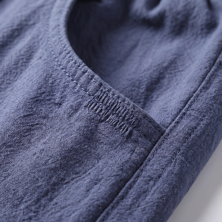 RELAXED LINEN BLEND TROUSERS