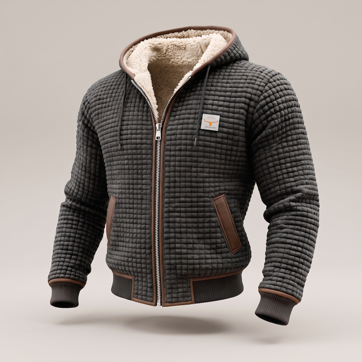 THERMAL WAFFLE FLEECE JACKET