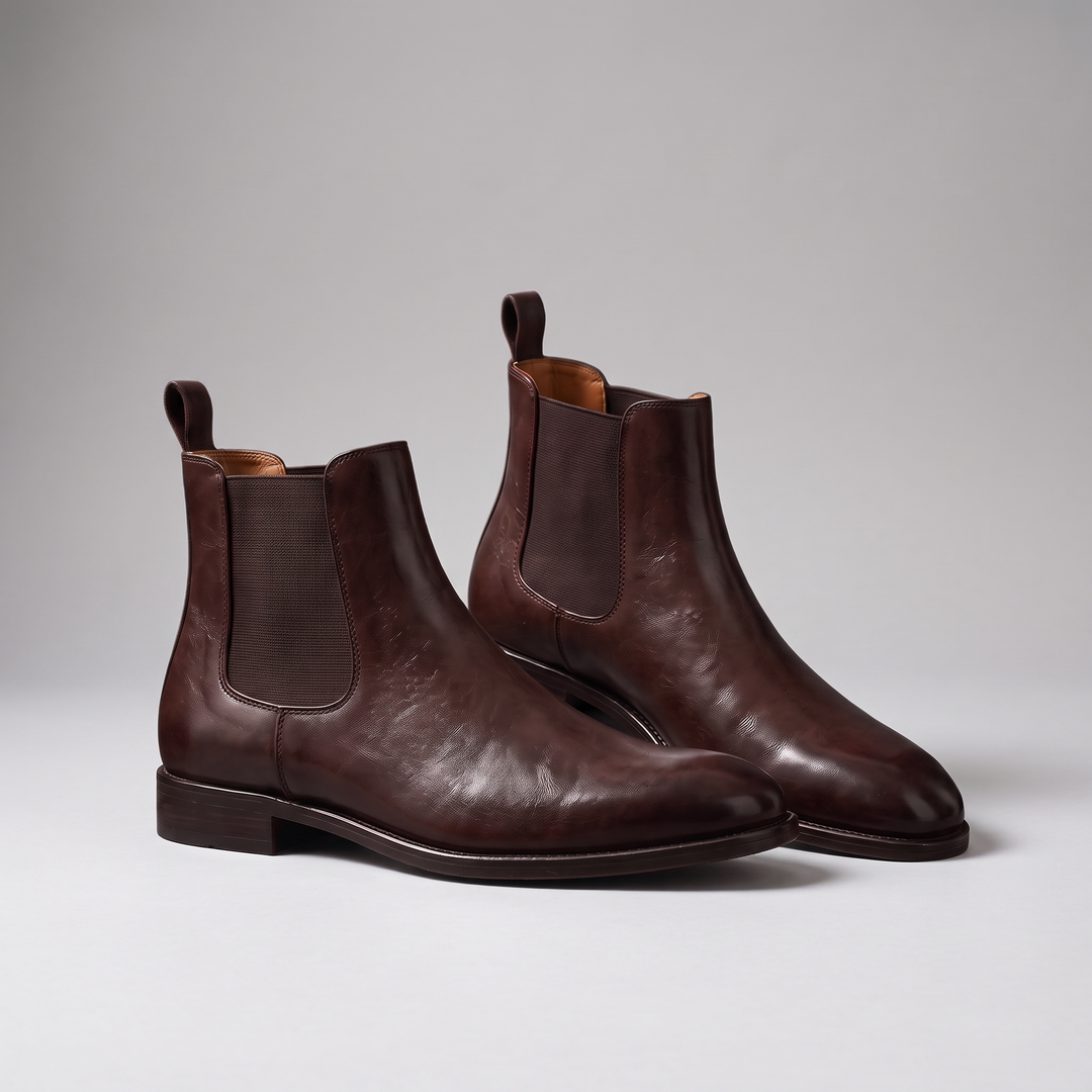 POLISHED LEATHER CHELSEA BOOTS