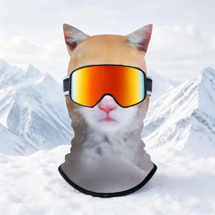 Balaclava ski mask with funny face print