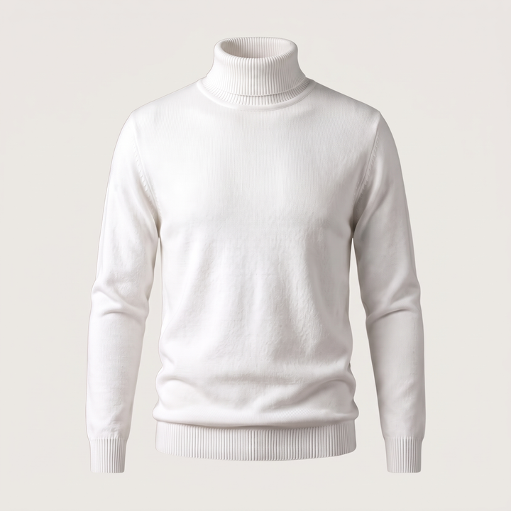 ELEGANT CASHMERE ROLL NECK KNIT