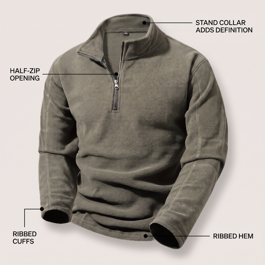 SMART STAND COLLAR SWEATSHIRT