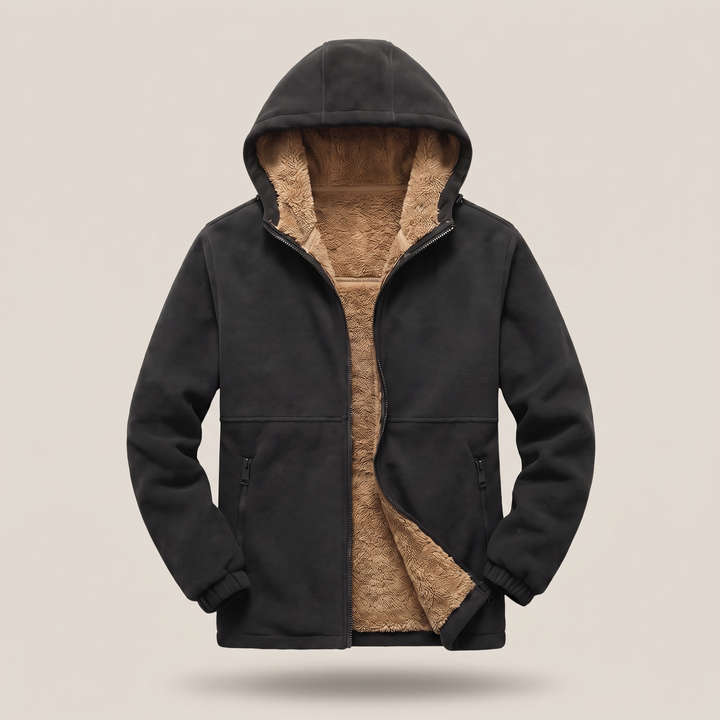 SHERPA LINED FLEECE HOODED JACKET