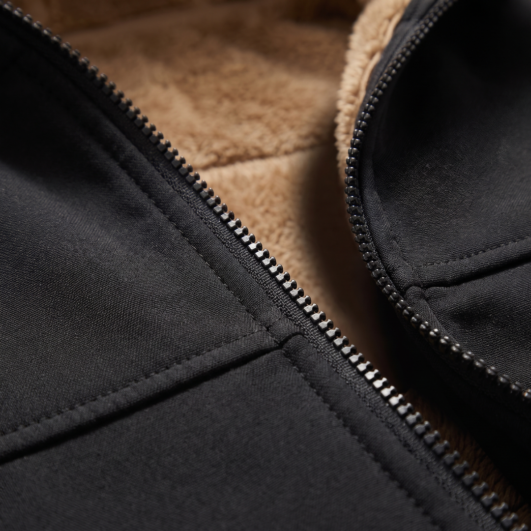 SHERPA LINED FLEECE HOODED JACKET
