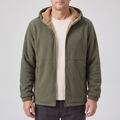 SHERPA LINED FLEECE HOODED JACKET