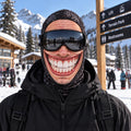 Balaclava ski mask with funny face print