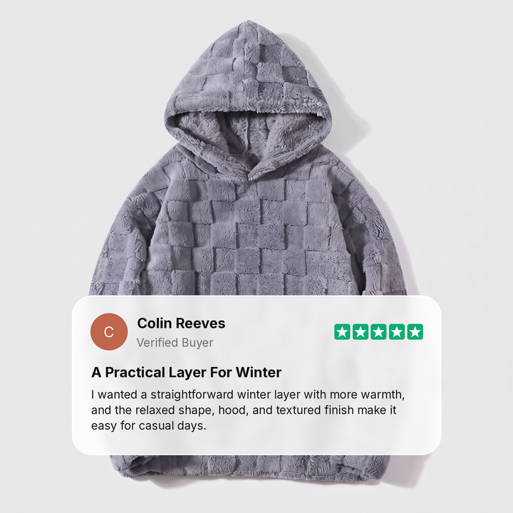 COSY WAFFLE KNIT HOODIE