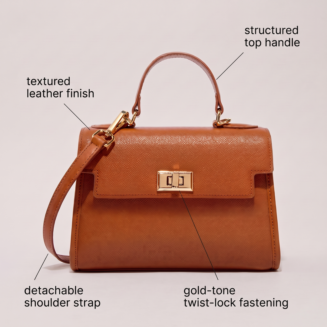 CLASSIC STRUCTURED LEATHER HANDBAG