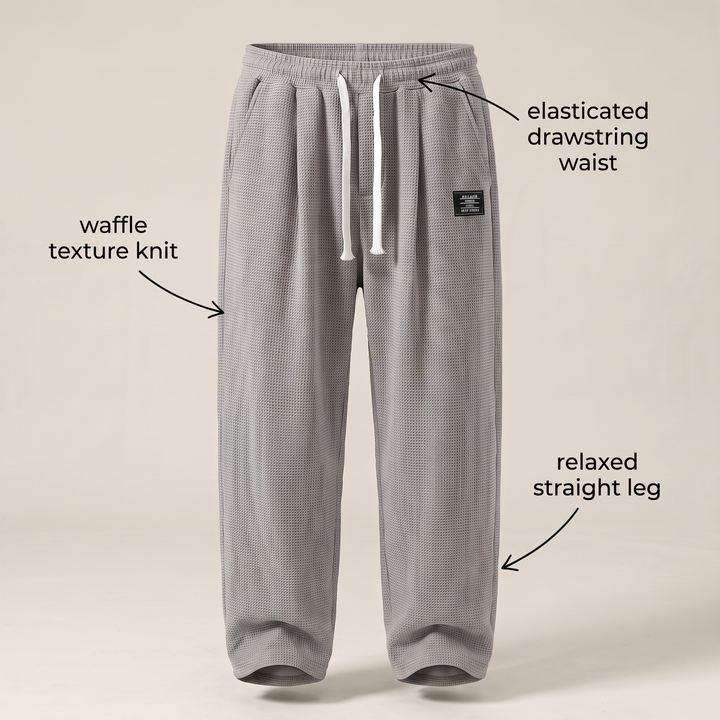 TEXTURED RELAXED FIT TROUSERS