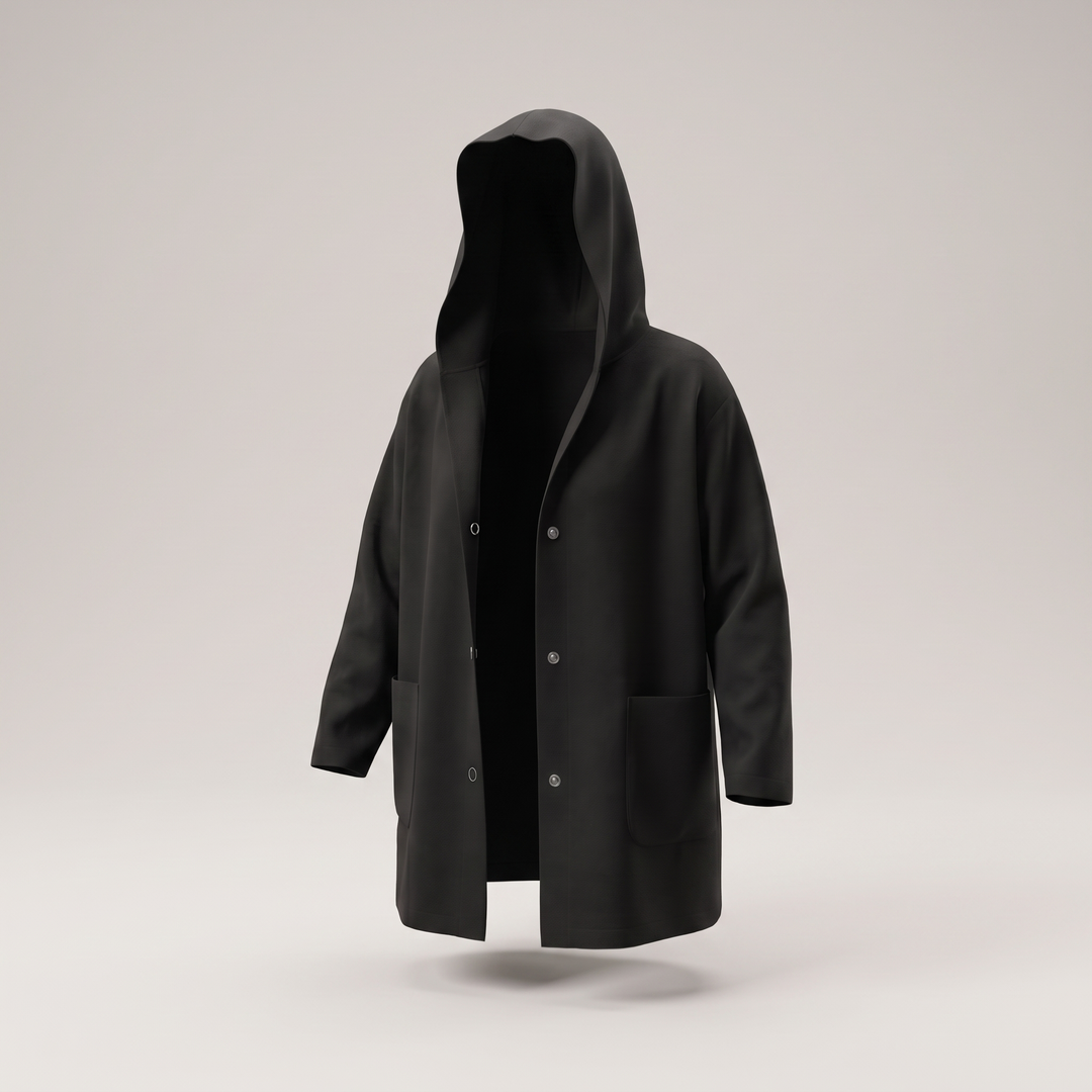 CLASSIC HOODED BUTTON COAT