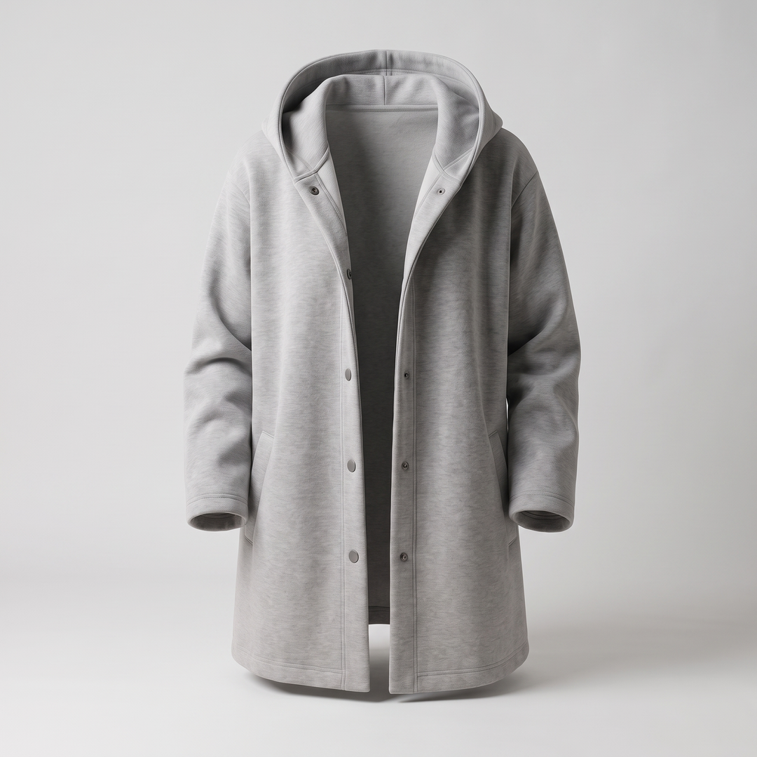 CLASSIC HOODED BUTTON COAT