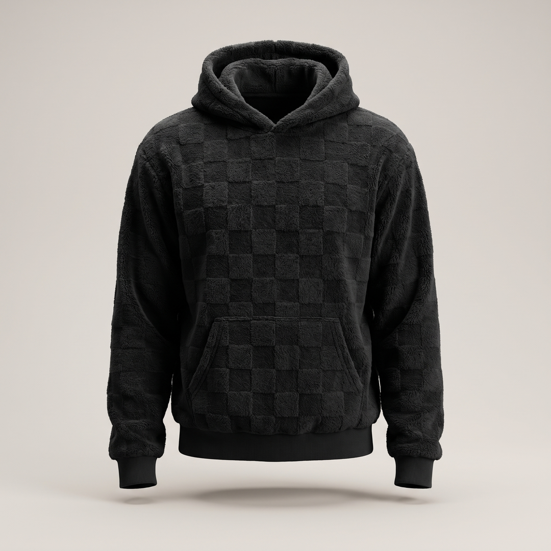 COSY WAFFLE KNIT HOODIE