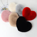 Heart-shaped fluffy bag with gold chain