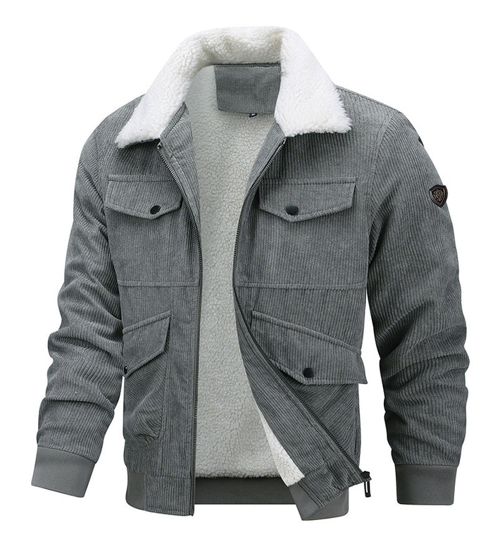 Archie | Men's corduroy jacket with sherpa lining and collar