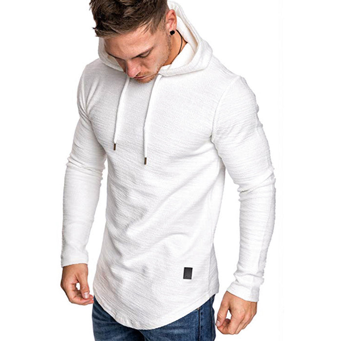 George | Men's slim fit pullover hoodie with curved hem