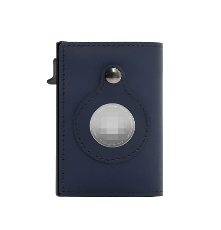 Slim pop-up card wallet with cards fanned out