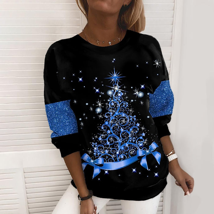 Millie | Christmas sweatshirt with 3D glitter-effect print