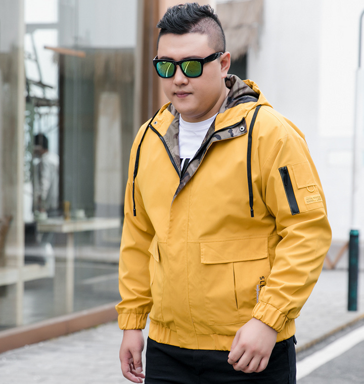 Man in a plush lined hooded jacket