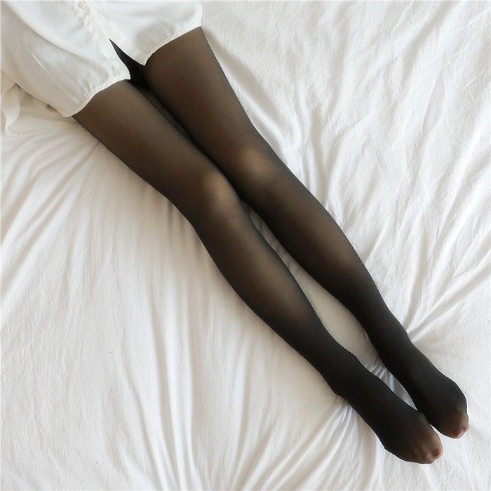 Evie | Fleece-lined tights that look sheer