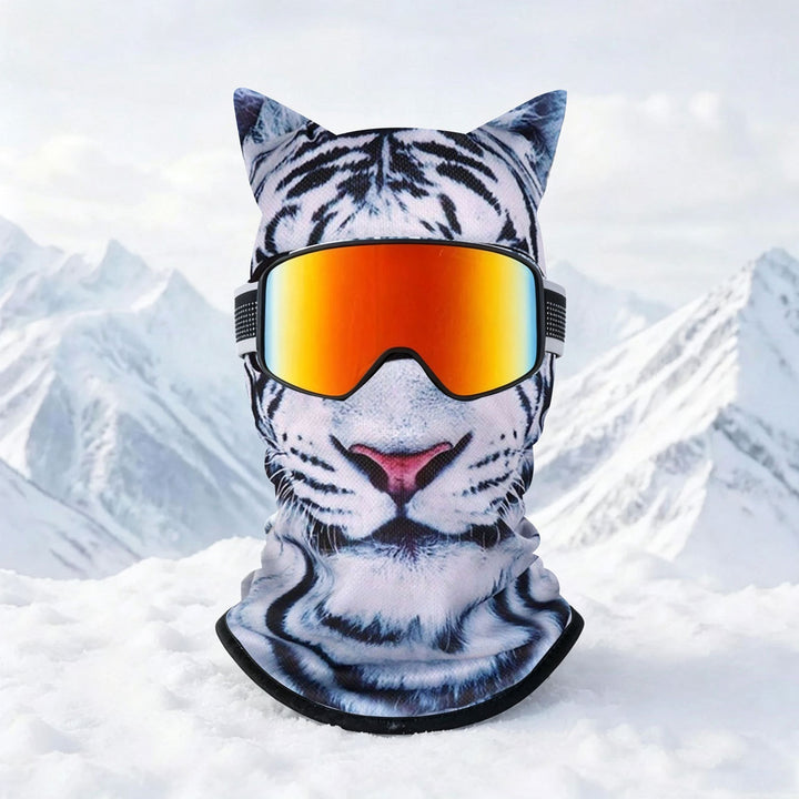 Balaclava ski mask with funny face print