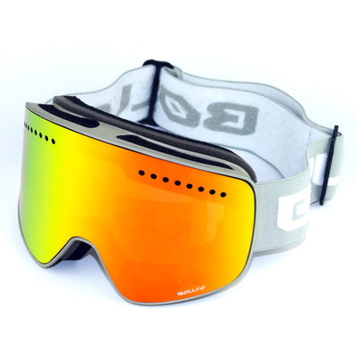 Frameless ski goggles with mirrored lens
