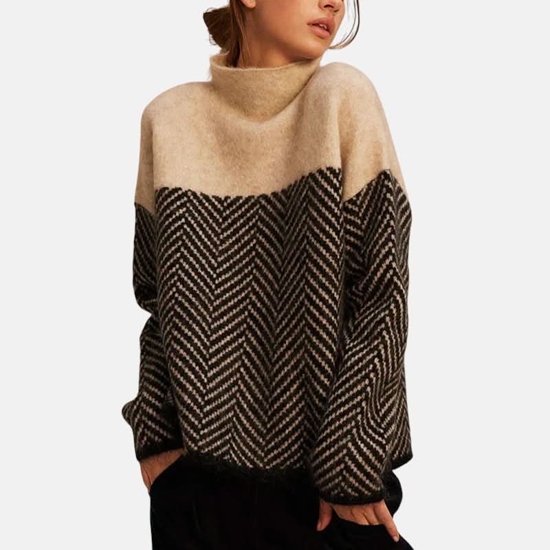 LILA HERRINGBONE KNIT Jumper