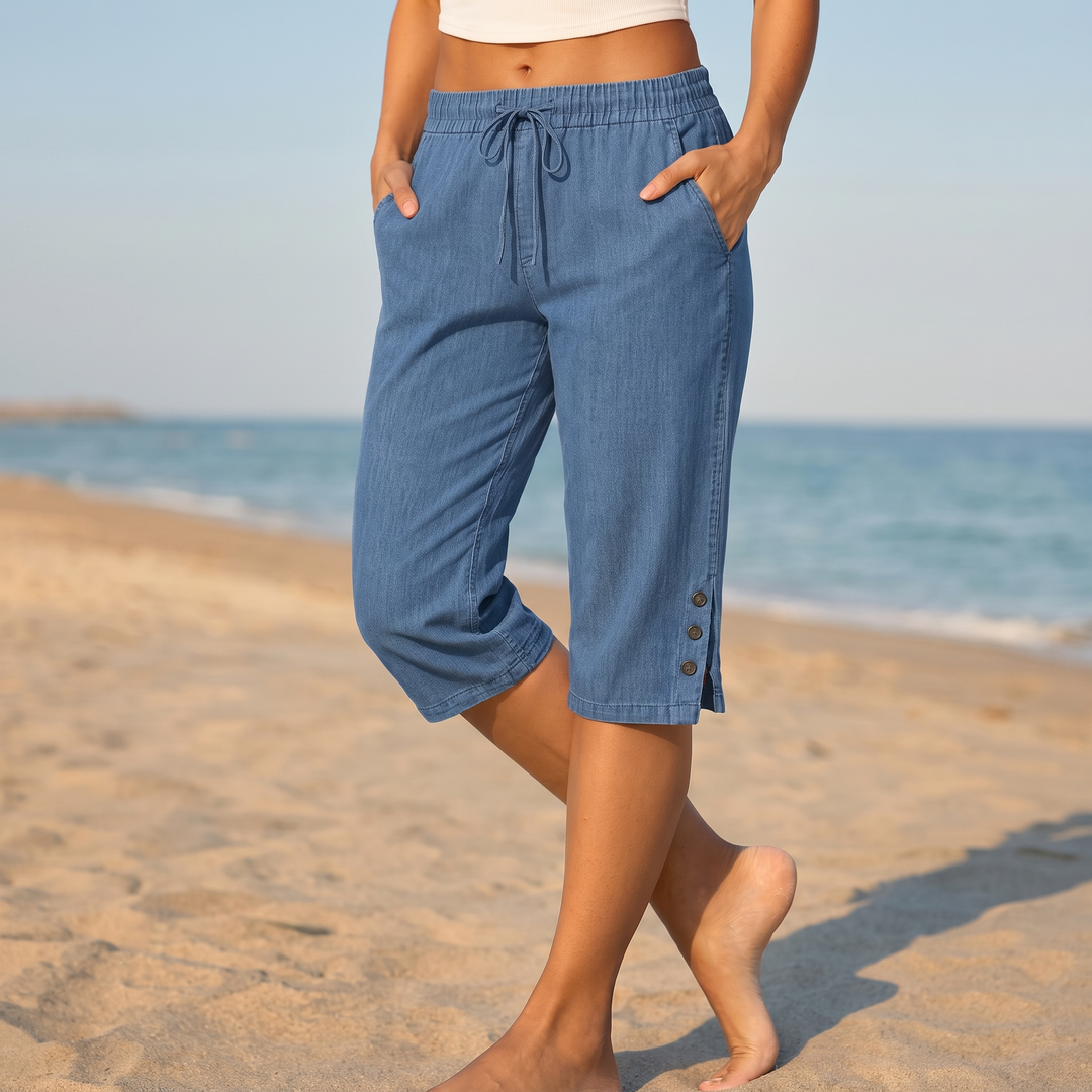 LANGPORT CALF-LENGTH CAPRI TROUSERS
