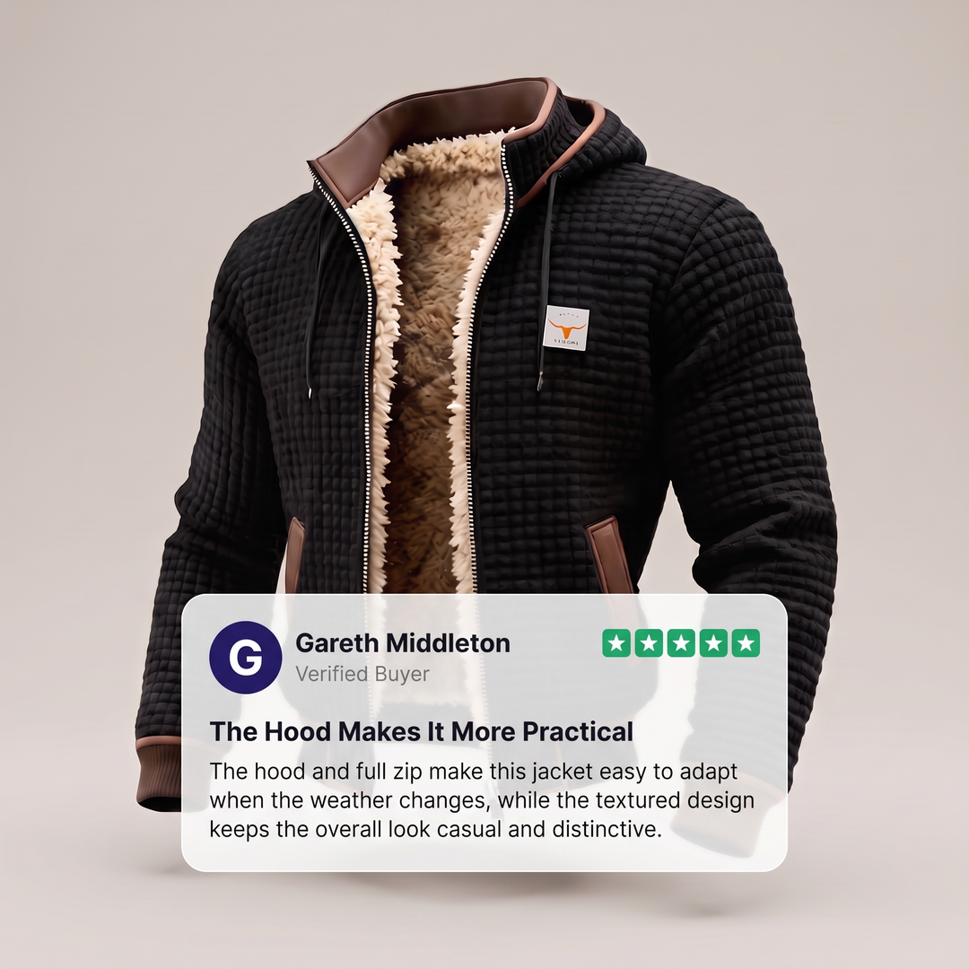 THERMAL WAFFLE FLEECE JACKET