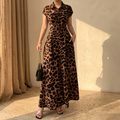 KINSELLA LEOPARD COLLARED DRESS