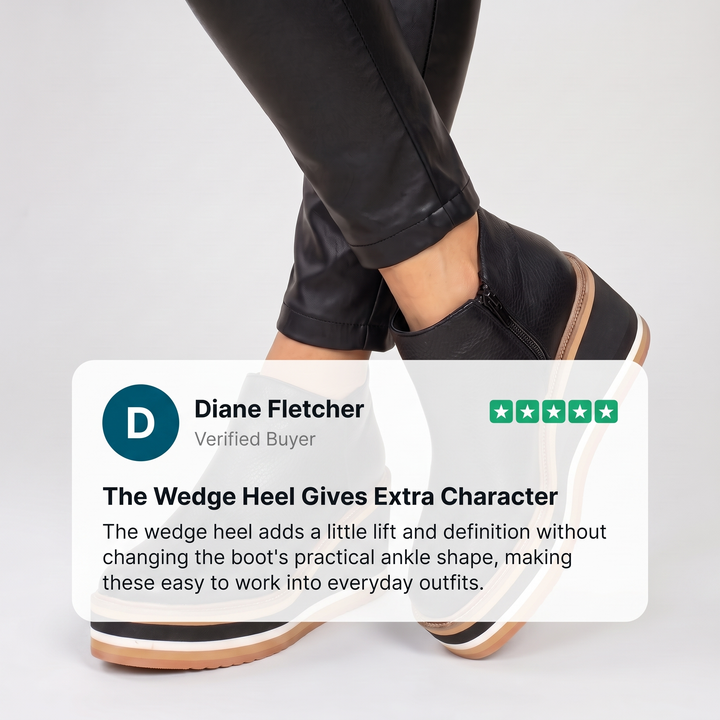 TIMELESS WEDGE ANKLE BOOTS