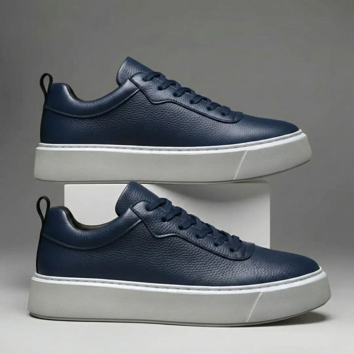 BROMLEY GRAINED LEATHER TRAINERS