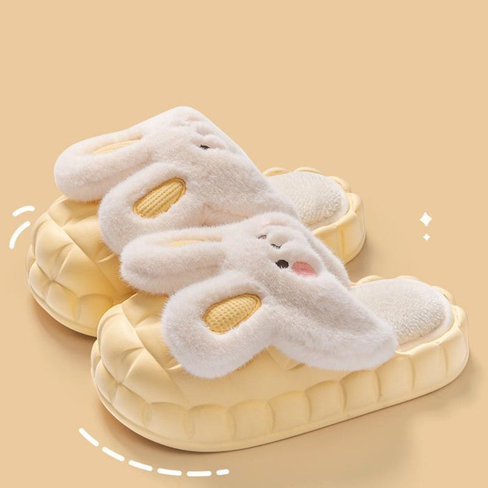 Lottie | Fluffy bunny slippers with washable detachable top