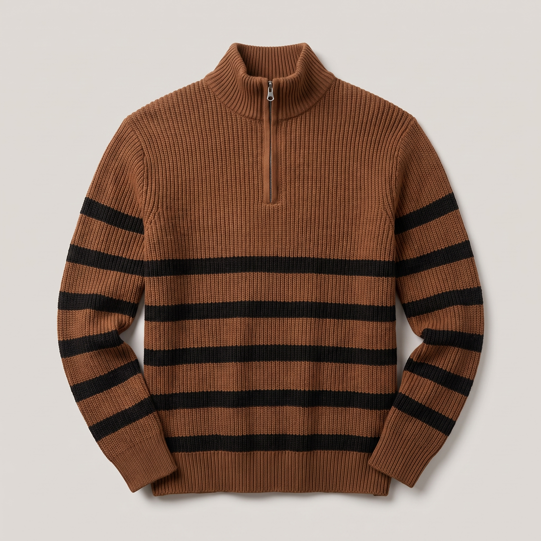 BLACKWELL STRIPE ZIP Jumper