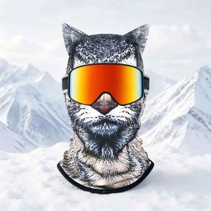 Balaclava ski mask with funny face print