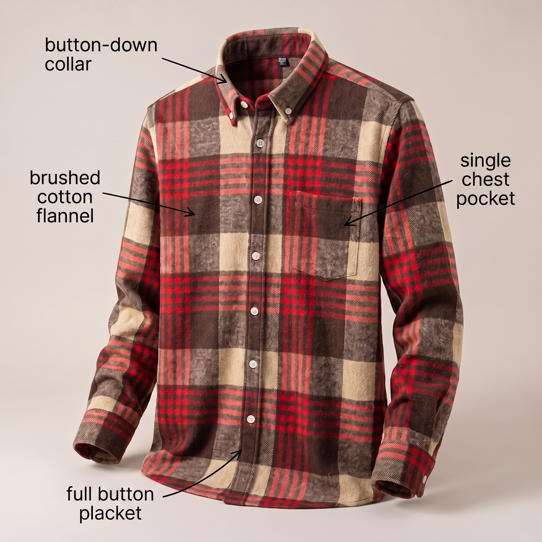 greySON COTTON FLANNEL SHIRT