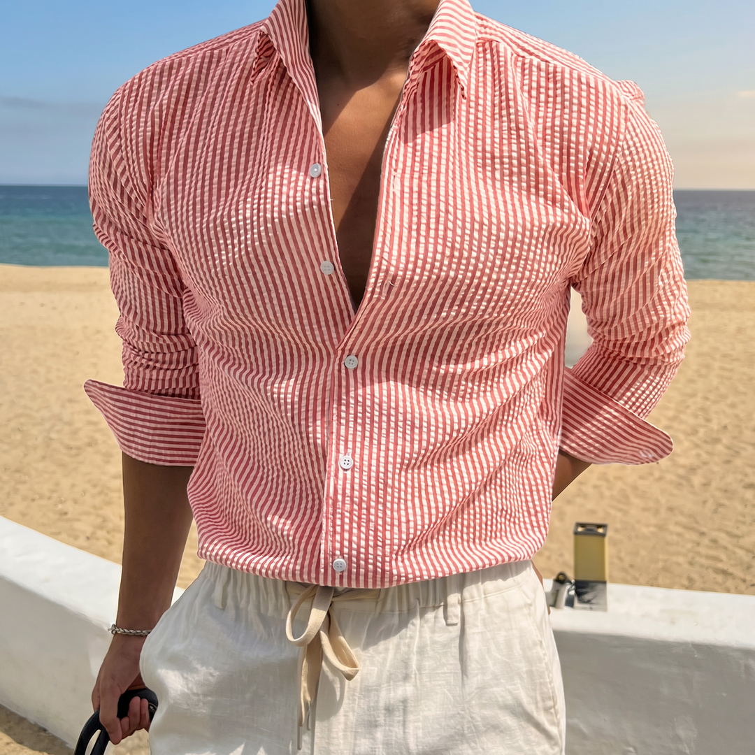 ORMSWELL STRIPED LONG-SLEEVE SHIRT