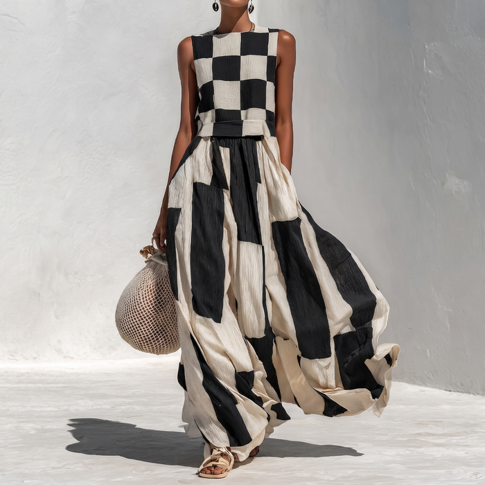 FLORENCE MODERN PATTERN MAXI DRESS
