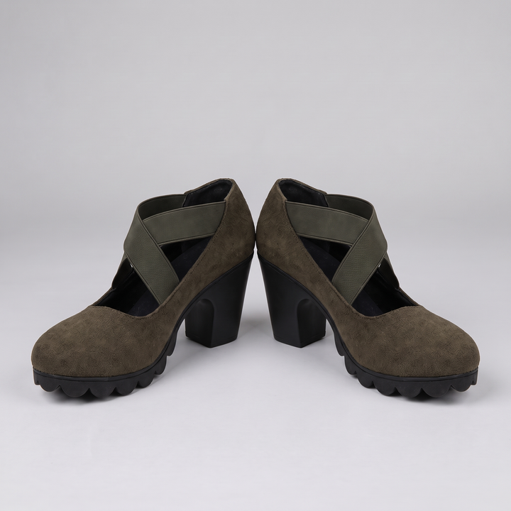 ELEGANT COMFORT BLOCK HEEL SHOES