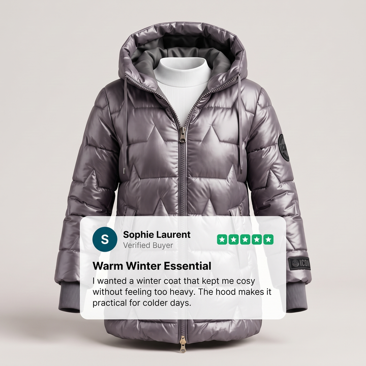 LUXURY WARM HOODED COAT